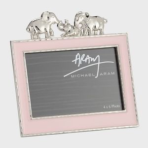 Michael Aram Girls' Elephant 4" x 6" Picture Frame, Pink NWT